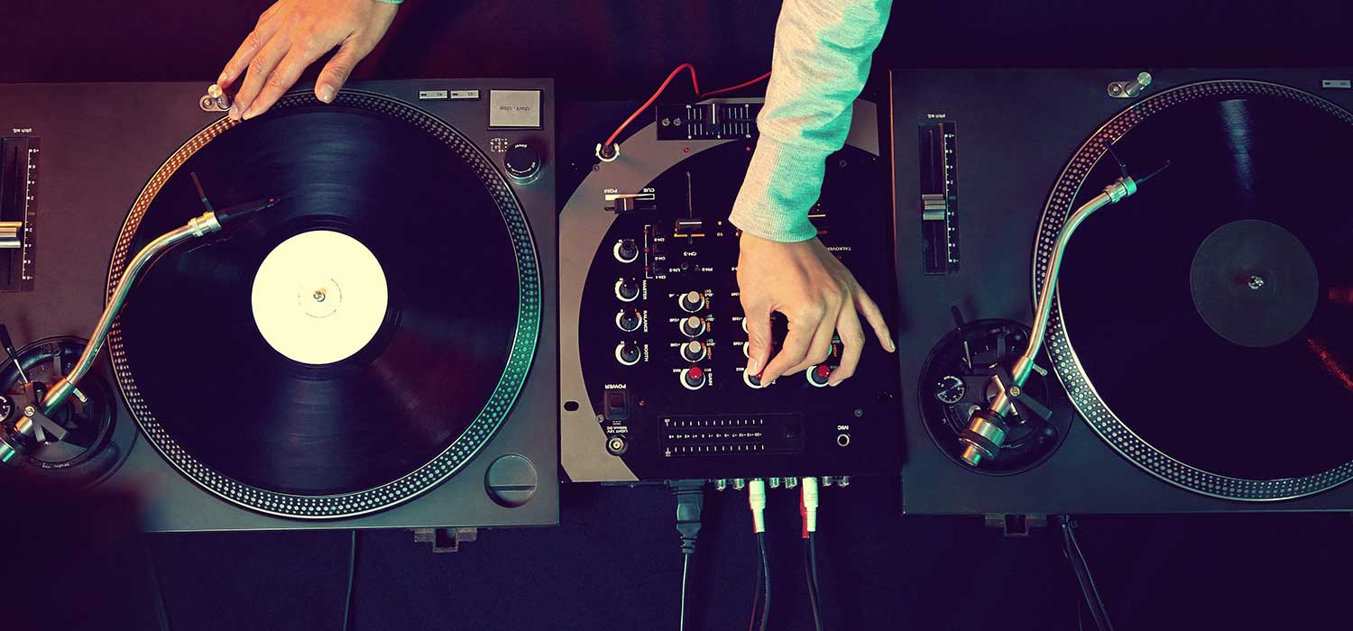 DJ Decks from a birds eye view